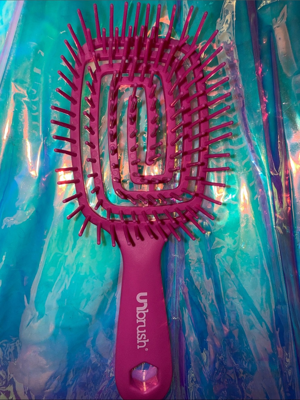 FHI Heat NEW PINK UNbrush Flex Detangling Brush Ultra Flexible Wet/Dry Hairbrush - Picture 9 of 12
